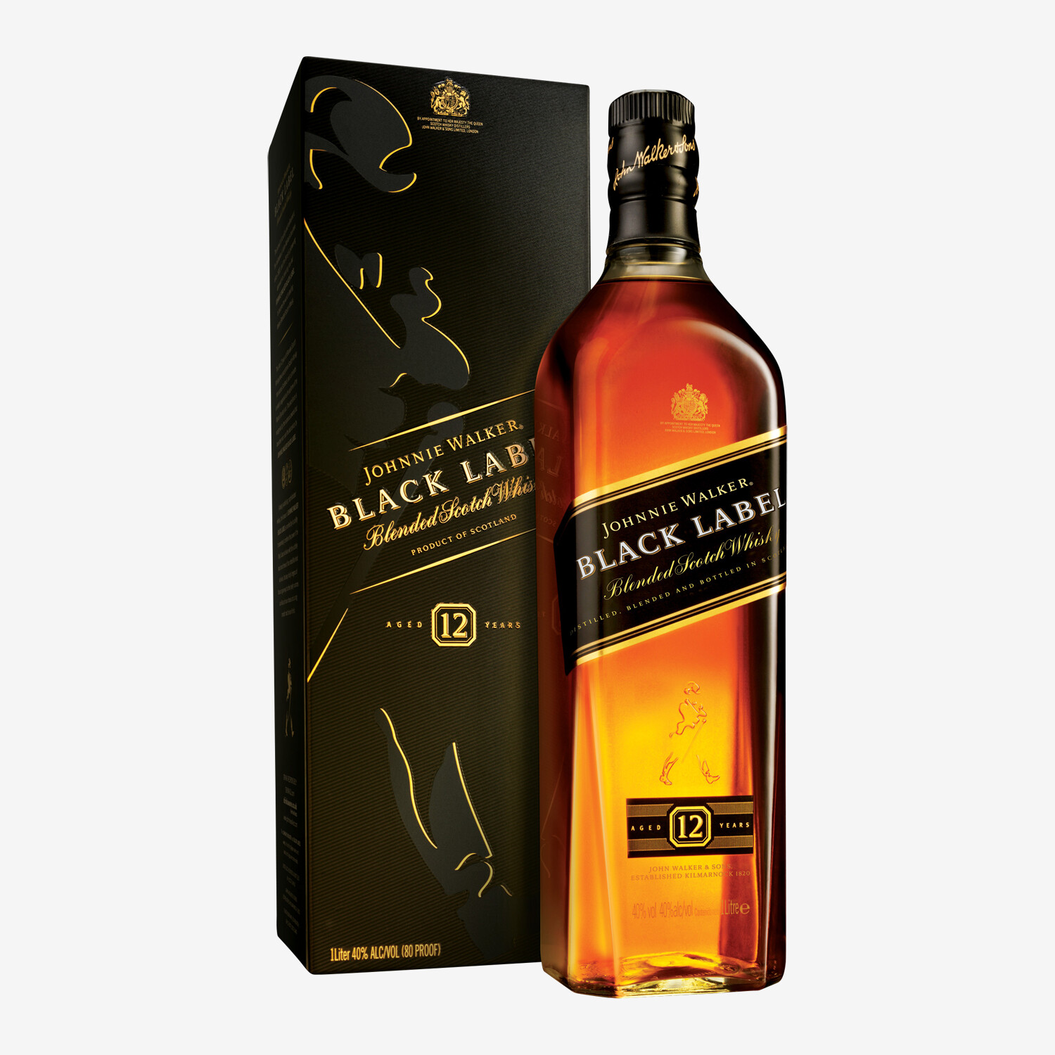 WHISKY JOHNNIE WALKER BLACK LABEL 12 ANOS 1000 ML